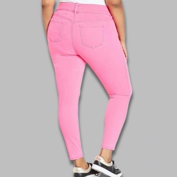 Torrid Jeggings Skinny Super-Stretch Denim Pink Women’s -Imperfect See Pics - Picture 2 of 8